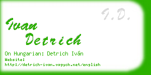 ivan detrich business card